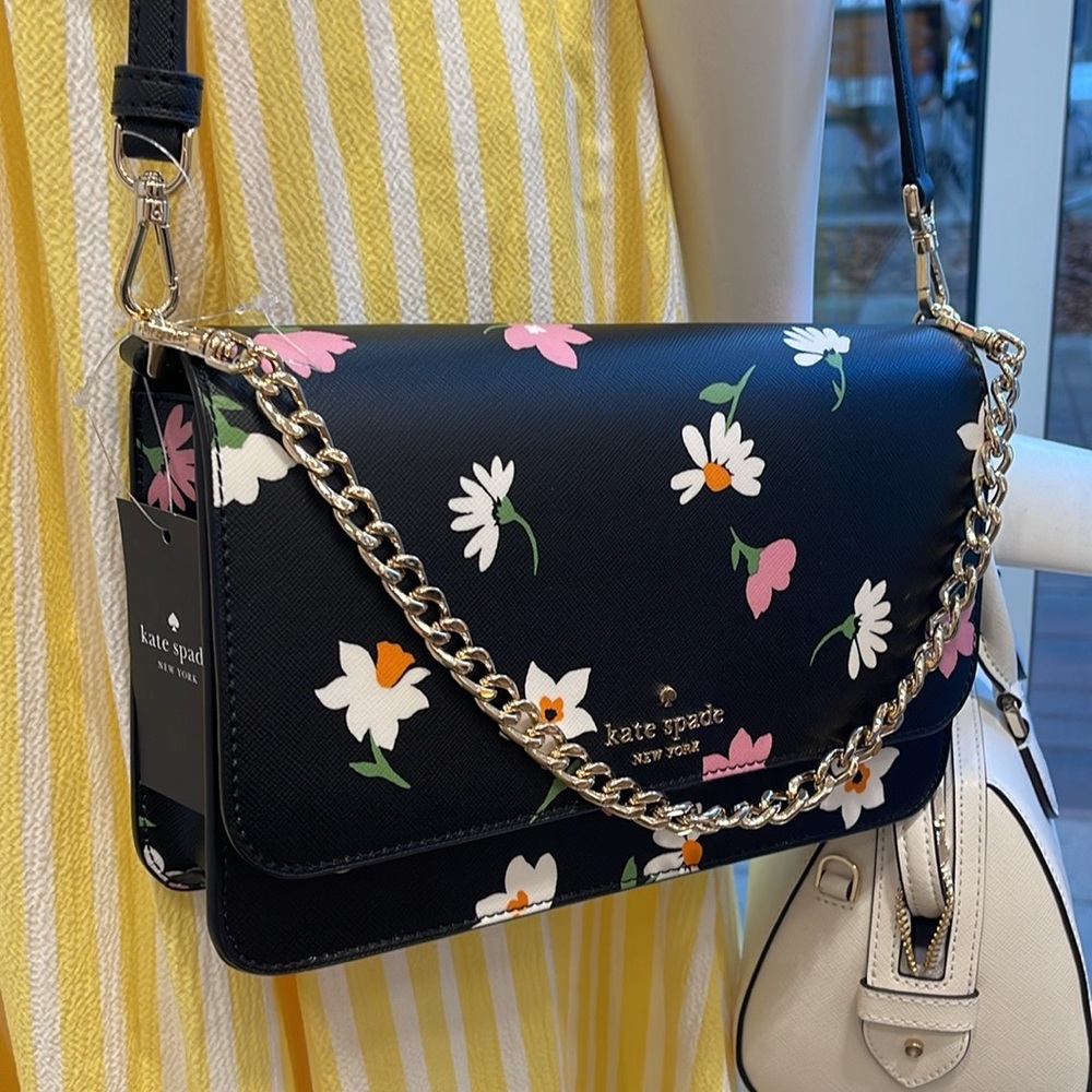 Kate Spade Madison Floral Waltz Flap Convertible Crossbody
Black Multi
NWT - Picture 14 of 16